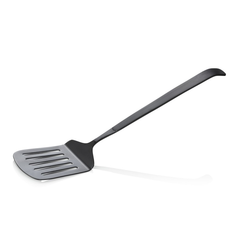 Spatule KITCHEN TOOL 1887, 33 cm, perforée, PVD noir, acier au chrome-nickel - Was Germany