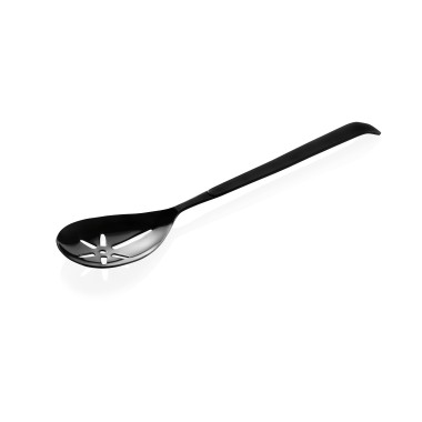 Cuillère de service KITCHEN TOOL 1887, 32 cm, perforée, PVD noir, acier chrome-nickel - Was Germany