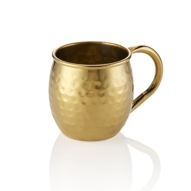 Set Moscow Mule, 0,45 l, Ø 8,5 cm, hauteur 10 cm, or titane, martelé, Lot 2 - Was Germany