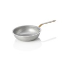 Poêle à servir en acier & STYLE VINTAGE avec poignée en laiton, Ø 16 cm, 390 ml, acier au chrome-nickel - Was Germany