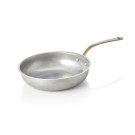Poêle à servir en acier STYLE VINTAGE avec manche en laiton, Ø 18 cm, 690 ml, acier chrome-nickel - Was Germany