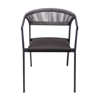 Chaise Vally - anthracite- lot de 8 - Sinotec