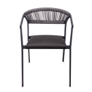 Chaise Vally - anthracite- lot de 8 - Sinotec