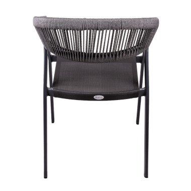 Chaise Vally - anthracite- lot de 8 - Sinotec