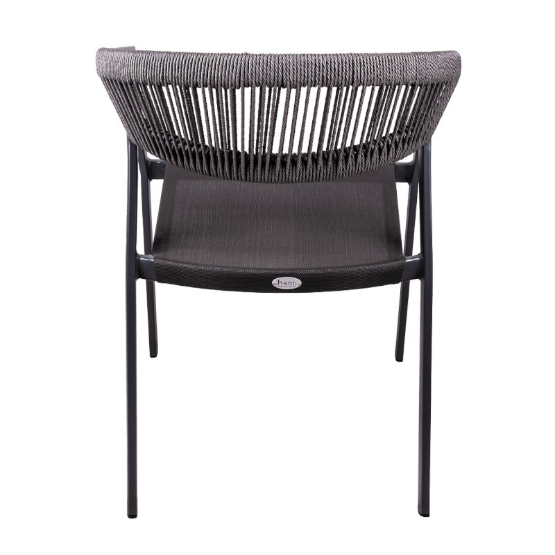 Chaise Vally - anthracite- lot de 8 - Sinotec