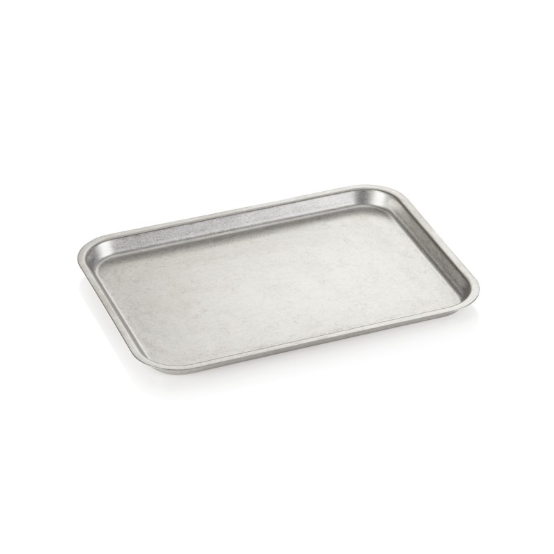 Plateau de service en acier, STYLE HERITAGE, 25 x 18 x 1 cm, acier inoxydable 18/8 - Was Germany