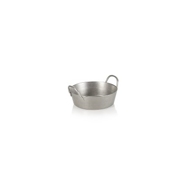 Mini poêle à paella en acier inoxydable STYLE HERITAGE, Ø 8 cm, 100 ml, acier chrome nickel 18/8 - Was Germany