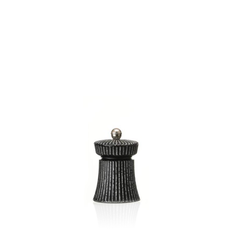 Moulin à sel avec broyeur en acier inoxydable IRON CRUSH, hauteur 9,5 cm, noir/blanc, en fonte - Was Germany