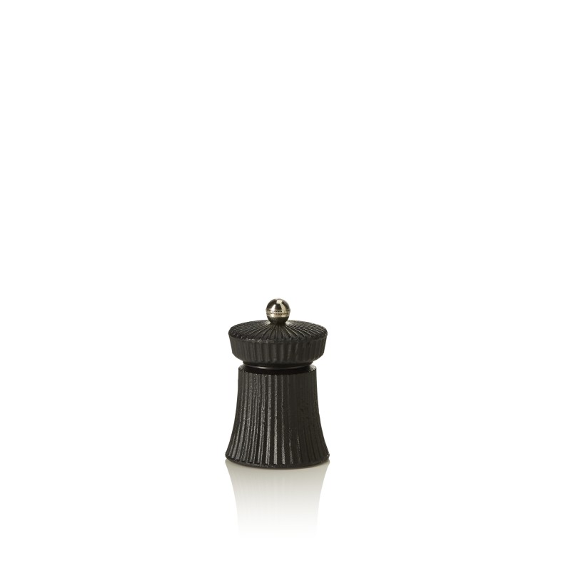 Moulin à poivre avec broyeur en acier au carbone IRON CRUSH, hauteur 9,5 cm, noir, fonte - Was Germany