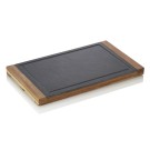 Planche de service SLATE & SERVE, 35 x 20 x 2,5 cm, bois d'acacia, ardoise - Was Germany