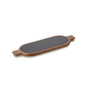 Planche de service ARDOISE & SERVIR, 40 x 12 x 1,5 cm, bois d'acacia, ardoise - Was Germany
