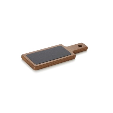 Planche de service ARDOISE & SERVIR, 30 x 12 x 1,5 cm, bois d'acacia, ardoise - Was Germany
