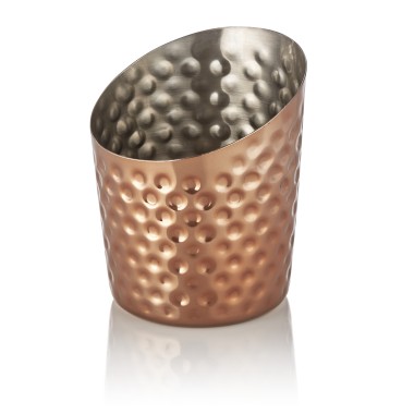 Porte-snacks, Ø 9 cm, martelé, PVD, acier inoxydable chrome-nickel - Was Germany
