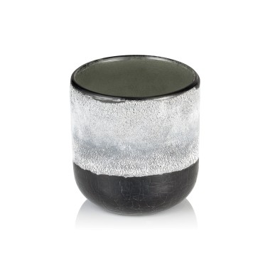 YUYU en verre gris graphité dépoli, Ø 10 cm, hauteur 11 cm - Was Germany