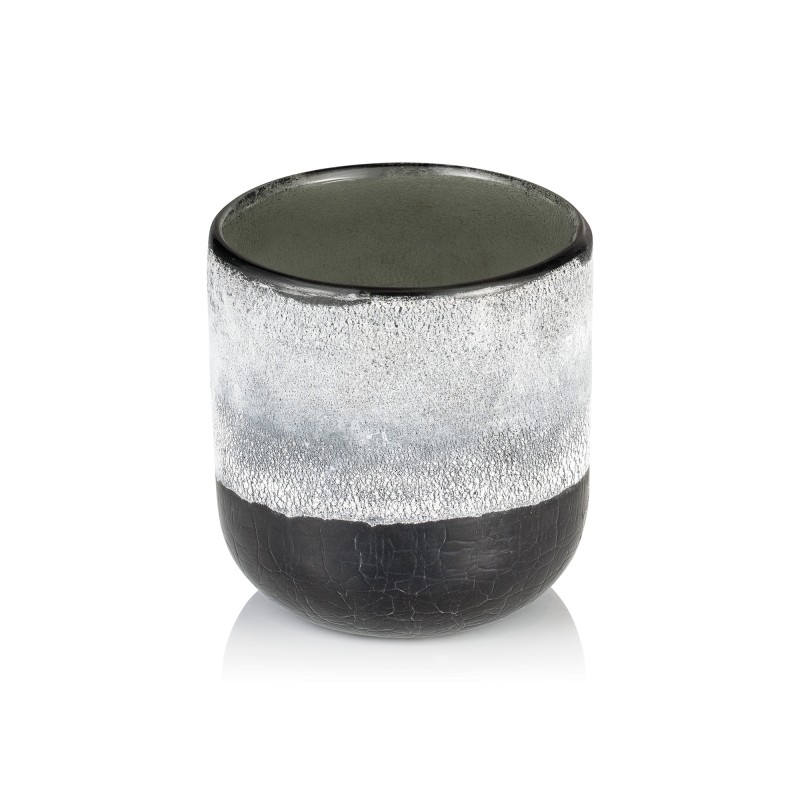 YUYU en verre gris graphité dépoli, Ø 10 cm, hauteur 11 cm - Was Germany