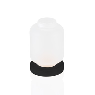 Bougeoir en verre blanc givré YUYU, Ø 9 cm, hauteur 13 cm - Was Germany