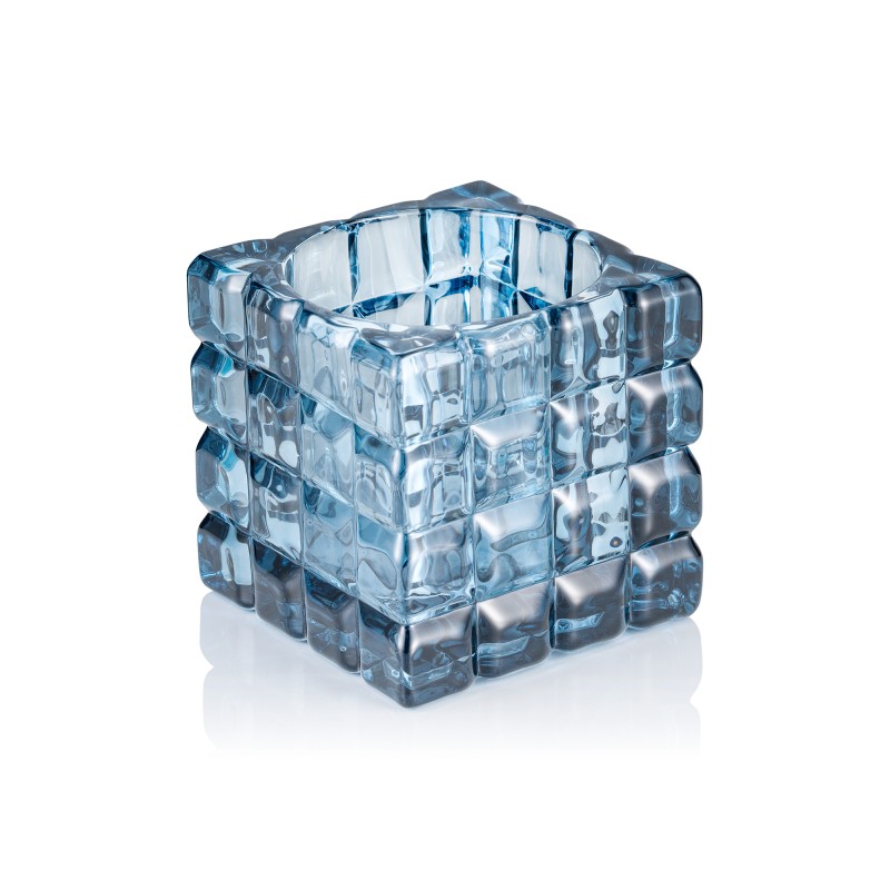 Cube en acier bleu YUYU, 9 x 9 x 9 cm, verre - Was Germany