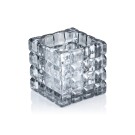 Cube Fumé Gris YUYU, 9 x 9 x 9 cm, en verre - Was Germany