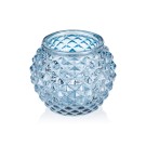Boule en acier bleu YUYU, Ø 7,5 cm, hauteur 6 cm, verre - Was Germany