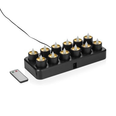 Bougies à réchaud LED YUYU, 30 x 14 x 3 cm, rechargeables, en plastique - Was Germany