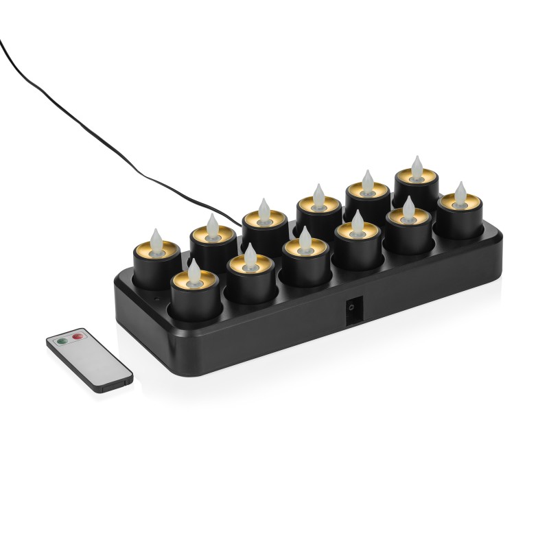 Bougies à réchaud LED YUYU, 30 x 14 x 3 cm, rechargeables, en plastique - Was Germany