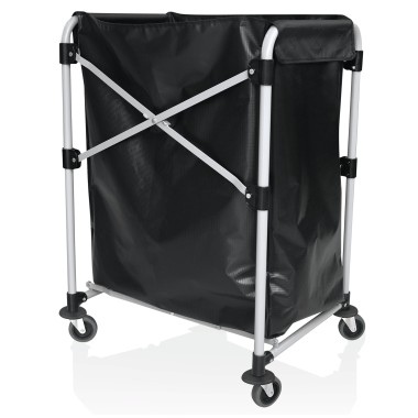 Chariot à linge 66 x 50 x 86 cm, fer, revêtement en poudre, PVC - Was Germany