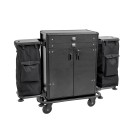 Chariot de service en chambre, 80 x 50 x 130 cm, aluminium, HPL, plastique ABS - Was Germany