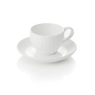 Set tasse à espresso et soucoupe MAYA SHIRO, 80 ml, blanc, Lot 4 , porcelaine - Was Germany