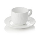Set tasse et soucoupe MAYA SHIRO, 240 ml, blanc, Lot 4 , porcelaine - Was Germany