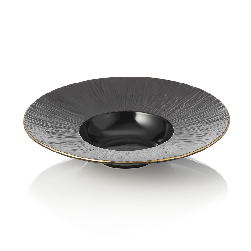 Set d'assiettes à pâtes MAYA KURO, Ø 27,5 cm, 200 ml, noir, Lot 2 pcs, porcelaine - Was Germany