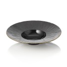 Set d'assiettes à pâtes MAYA KURO, Ø 27,5 cm, 200 ml, noir, Lot 2 pcs, porcelaine - Was Germany