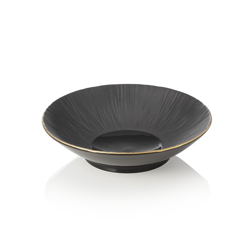 Lot coupes MAYA KURO, profondes, Ø 22,5 cm, 0,75 ltr, noires, Lot 3 , porcelaine - Was Germany