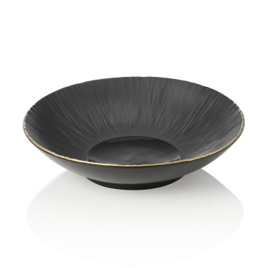 Lot coupes MAYA KURO, profond, Ø 26,5 cm, 1,3 ltr, noir, Lot 2 , porcelaine - Was Germany