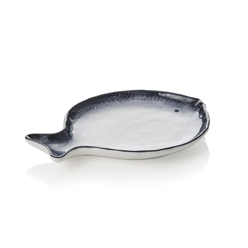 Set d'assiettes à poisson, 21 x 16 x 2 cm, Lot 6 , porcelaine - Was Germany