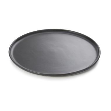 Assiette à pizza, Ø 36 cm, noire, porcelaine d'aluminium - Was Germany