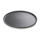 Assiette à pizza, Ø 36 cm, noire, porcelaine d'aluminium - Was Germany