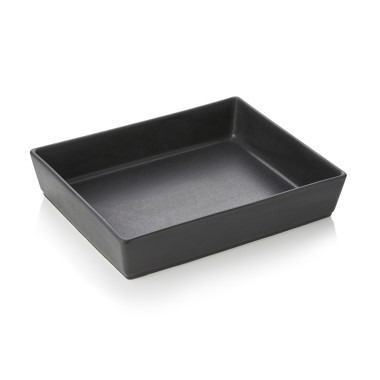 Plateau de buffet, 32 x 26,5 x 7 cm, noir, porcelaine - Was Germany