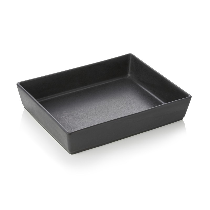 Plateau de buffet, 32 x 26,5 x 7 cm, noir, porcelaine - Was Germany