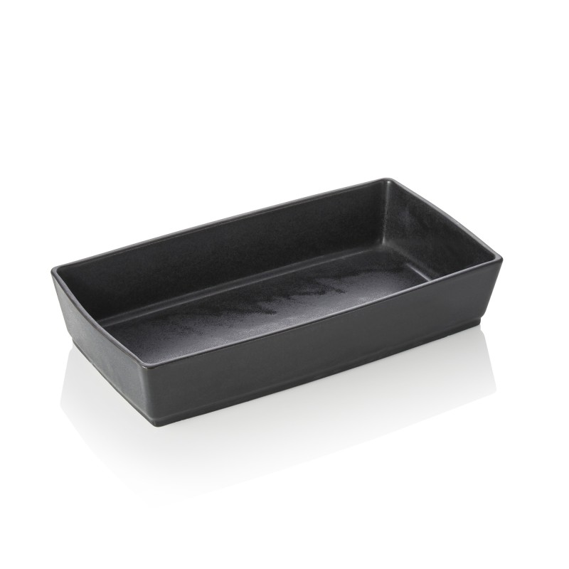 Plateau à buffet, 33 x 18,5 x 7 cm, noir, porcelaine - Was Germany