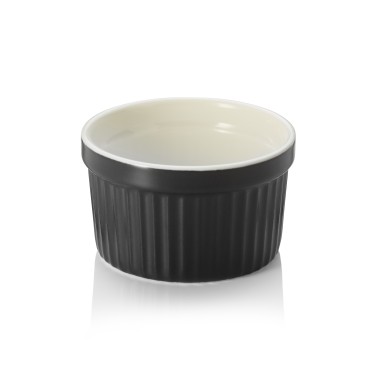 Set Ramequin, Ø 7 cm, 85 ml, noir, Lot 6 , porcelaine - Was Germany