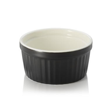 Set Ramequin, Ø 9 cm, 130 ml, noir, Lot 6 , porcelaine - Was Germany