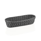 Panier à baguettes WEAVER PRO Systemkörbe, 40 x 16 x 8 cm, ovale, gris, polypropylène - Was Germany