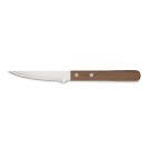 Lot couteaux à steak avec manche en noyer, 21 cm, Lot 6 , bois, acier chrome 13/0 - Was Germany