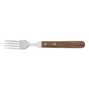 Lot fourchettes à steak avec manche en noyer, 20 cm, Lot 6 , bois, acier chromé 13/0 - Was Germany