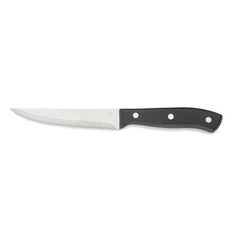 Lot couteaux à steak avec poignée en plastique POM, 23 cm, Lot 6 , polyoxyméthylène, acier chromé 13/0 - Was Germany