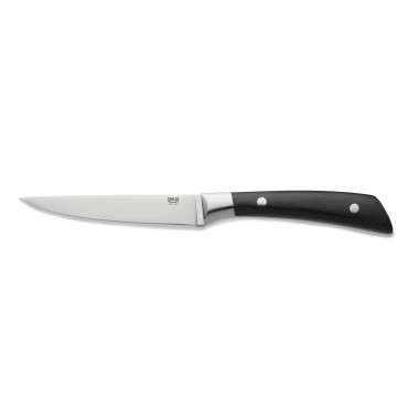 Lot couteaux à steak CARLOS avec manche en bois pakka noir, 24 cm, Lot 6 , acier de la lame 420, bois - Was Germany