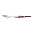 Lot fourchettes à steak CARLOS avec manche en bois pakka rouge, 22,5 cm, Lot 6 , acier de lame 420, bois - Was Germany