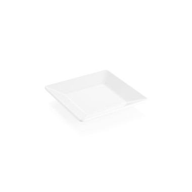 Assiette JOUR & NUIT, 18 x 18 cm, blanche, mélamine - Was Germany