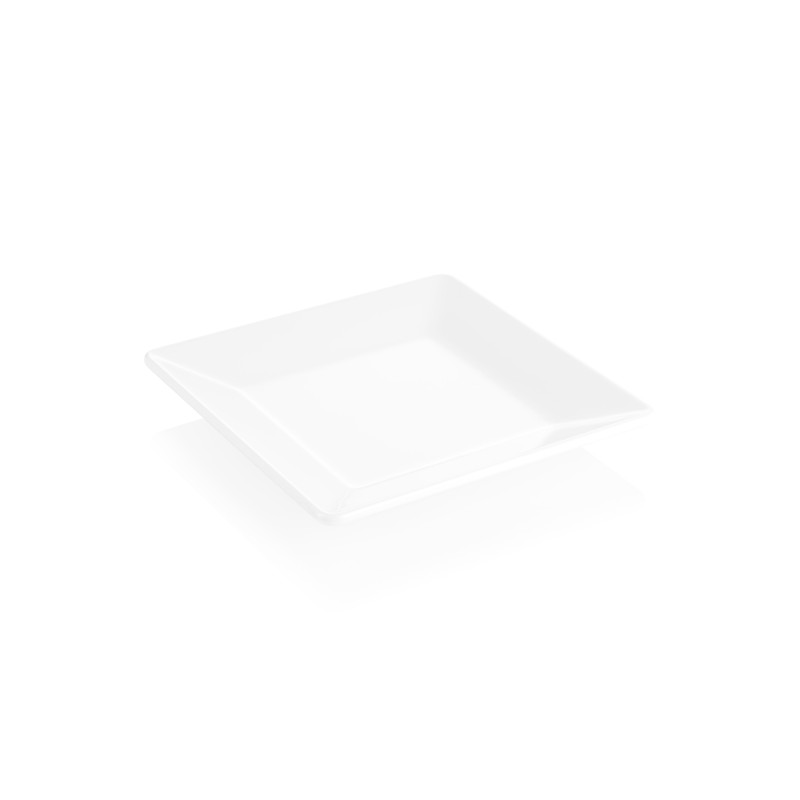 Assiette JOUR & NUIT, 21 x 21 cm, blanche, mélamine - Was Germany