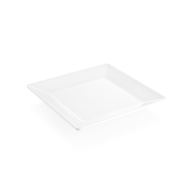 Assiette JOUR & NUIT, 26 x 26 cm, blanche, mélamine - Was Germany